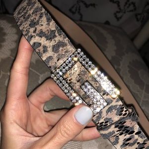 Guess Metallic Snakeskin Belt